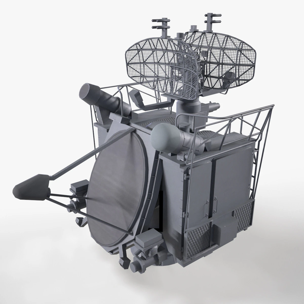 War Ship Radar Station 3R95 Kinzhal 3D Model .c4d .max .obj .3ds .fbx .stl .blend 