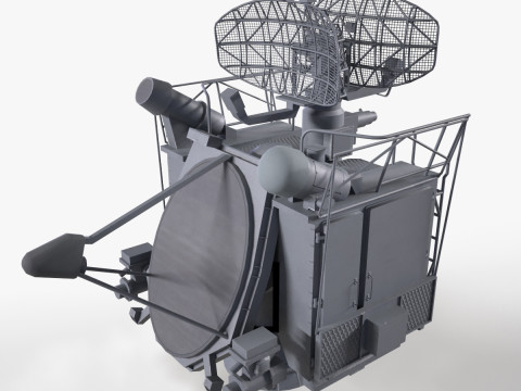 War Ship Radar Station 3R95 Kinzhal 3D Model