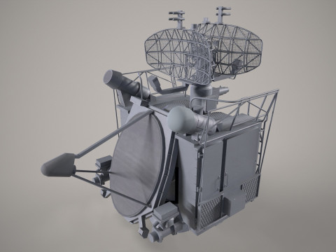 War Ship Radar Station 3R95 Kinzhal 3D Model