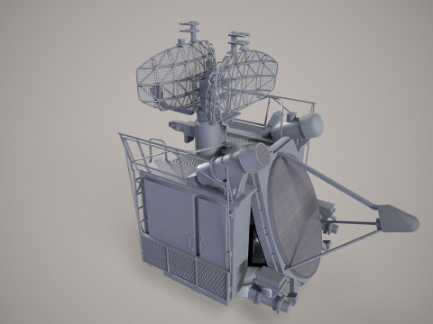 War Ship Radar Station 3R95 Kinzhal 3D Model