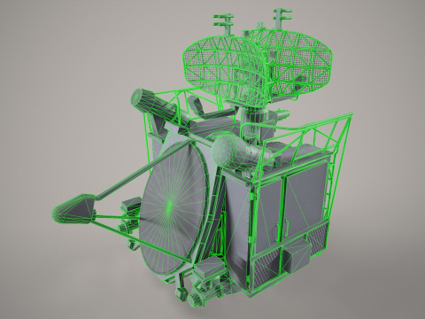 War Ship Radar Station 3R95 Kinzhal 3D Model