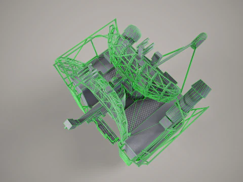 War Ship Radar Station 3R95 Kinzhal 3D Model