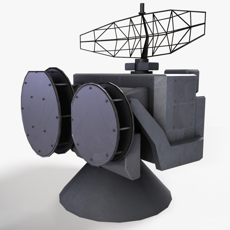 War Ship Radar Station OSA-MA Modello 3D .c4d .max .obj .3ds .fbx .stl .blend