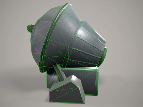 War Ship Rocket System Control S-300F 3D Model