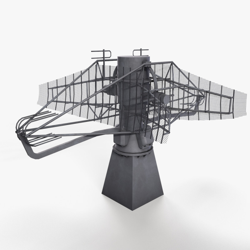 War Ship Radar Station MP-350 Podkat Modello 3D .c4d .max .obj .3ds .fbx .stl .blend 