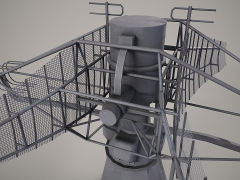 War Ship Radar Station MP-350 Podkat Modello 3D