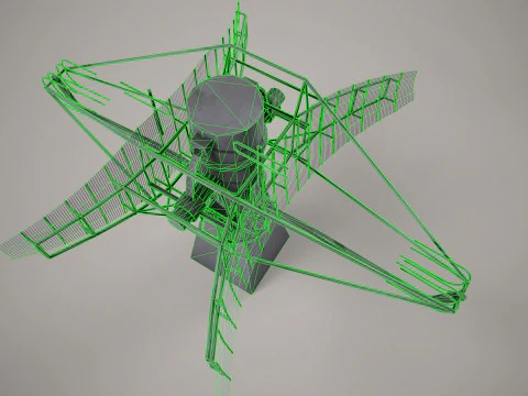 War Ship Radar Station MP-350 Podkat 3D Model