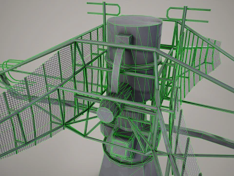 War Ship Radar Station MP-350 Podkat 3D Model