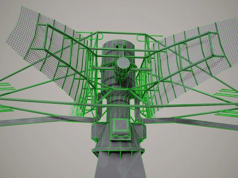 War Ship Radar Station MP-350 Podkat 3D Model