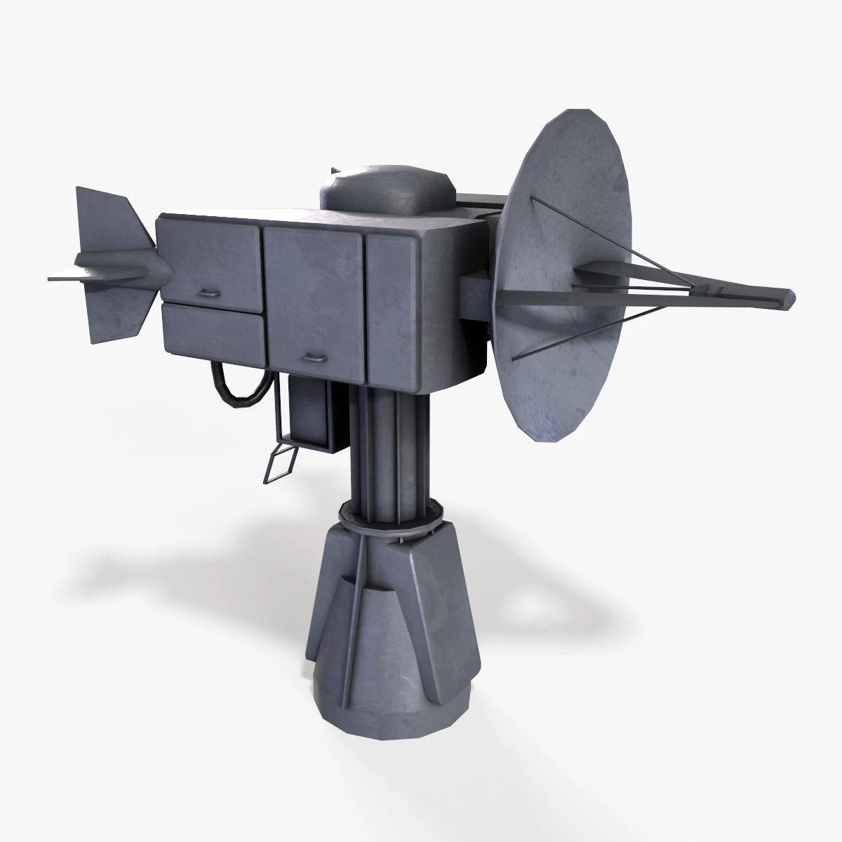 War Ship Radar Station MP-145 3D Model .c4d .max .obj .3ds .fbx .stl .blend