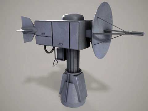 War Ship Radar Station MP-145 3D Model