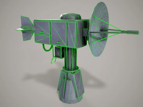 War Ship Radar Station MP-145 3D Model