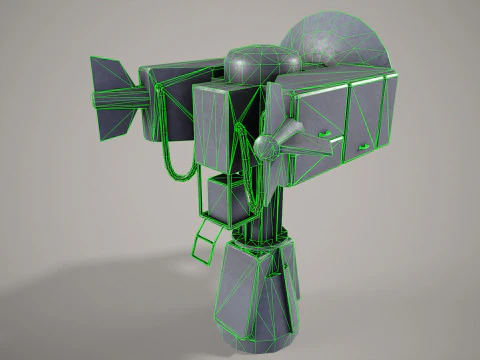 War Ship Radar Station MP-145 3D Model