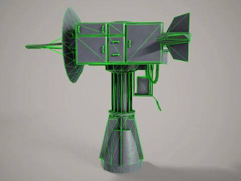 War Ship Radar Station MP-145 3D Model