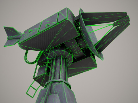 War Ship Radar Station MP-145 3D 모델