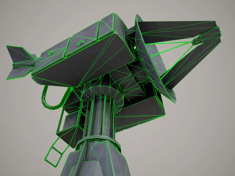 War Ship Radar Station MP-145 3D Model