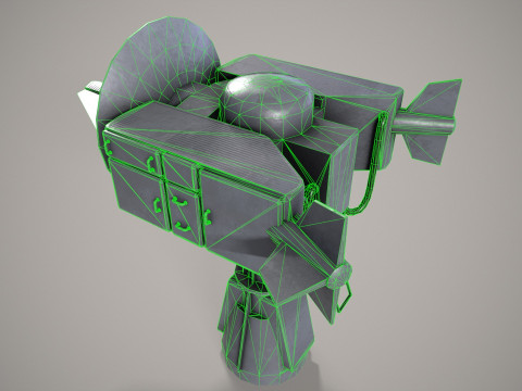 War Ship Radar Station MP-145 3D 모델
