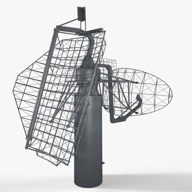 War Ship Radar Station MP-600 Voshod Modello 3D .c4d .max .obj .3ds .fbx .stl .blend