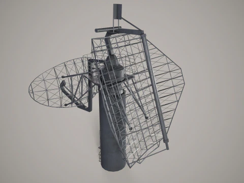 War Ship Radar Station MP-600 Voshod 3D Model