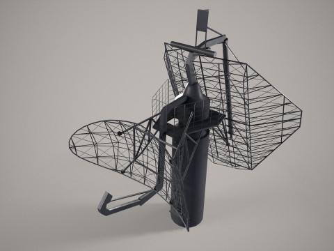 War Ship Radar Station MP-600 Voshod Modello 3D