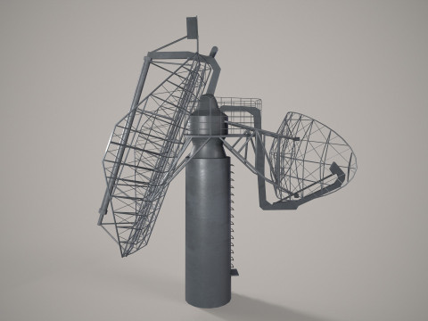 War Ship Radar Station MP-600 Voshod Modello 3D