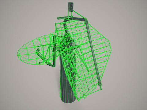 War Ship Radar Station MP-600 Voshod Modello 3D