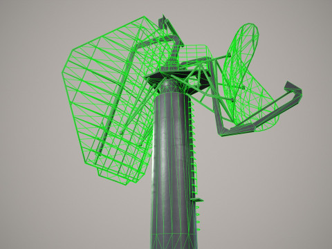 War Ship Radar Station MP-600 Voshod Modello 3D