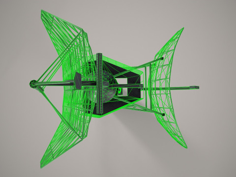 War Ship Radar Station MP-600 Voshod Modello 3D