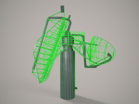War Ship Radar Station MP-600 Voshod Modello 3D