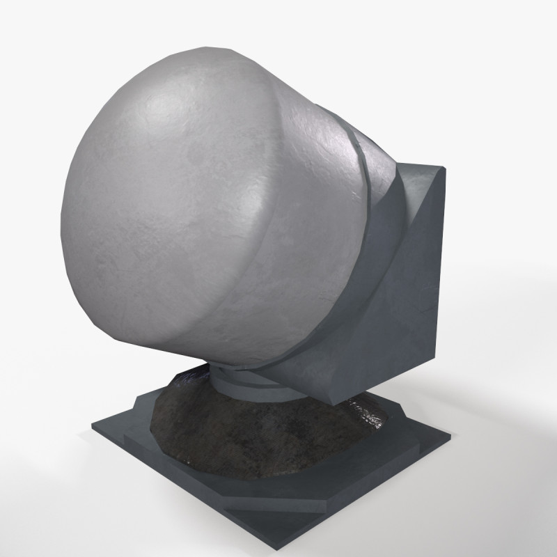 War Ship Radar Station MR-123 Vympel 3D 模型 .c4d .max .obj .3ds .fbx .stl .blend