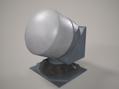 War Ship Radar Station MR-123 Vympel 3D Model