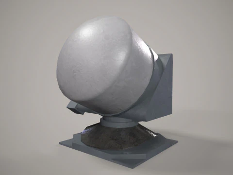 War Ship Radar Station MR-123 Vympel 3D Model
