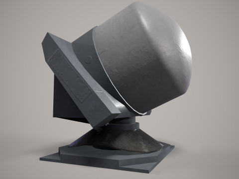 War Ship Radar Station MR-123 Vympel 3D Model