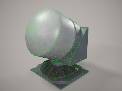 War Ship Radar Station MR-123 Vympel 3D Model