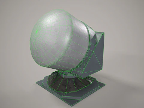 War Ship Radar Station MR-123 Vympel 3D Model