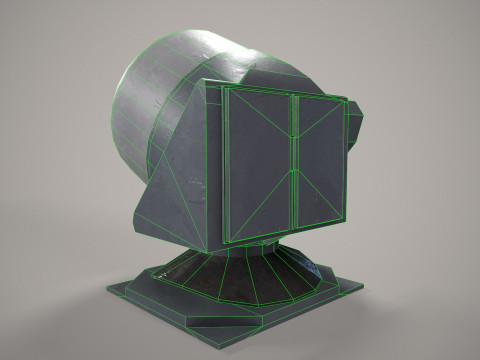 War Ship Radar Station MR-123 Vympel 3D Model