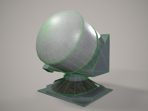 War Ship Radar Station MR-123 Vympel 3D Model