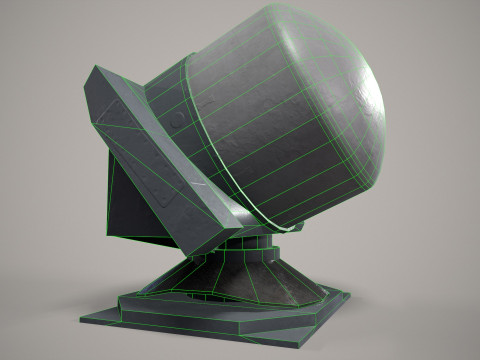 War Ship Radar Station MR-123 Vympel 3D Model