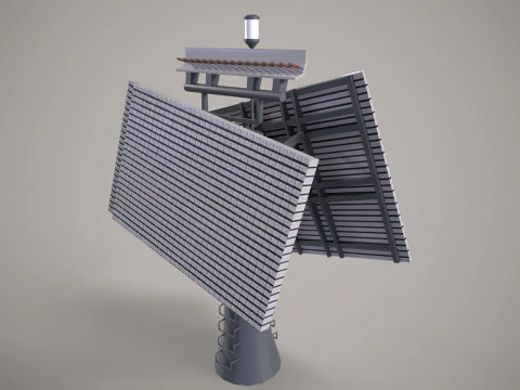 War Ship Radar Station Fregat M2M 3D Model