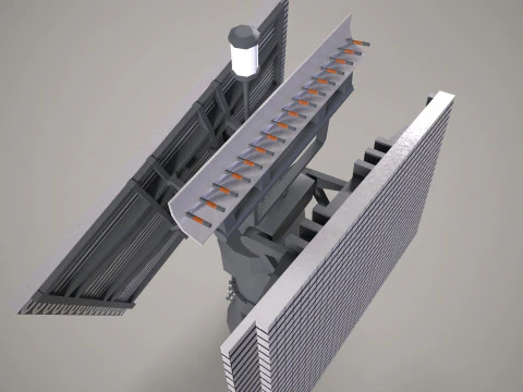 War Ship Radar Station Fregat M2M 3D Model