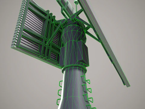 War Ship Radar Station Fregat M2M 3D Model