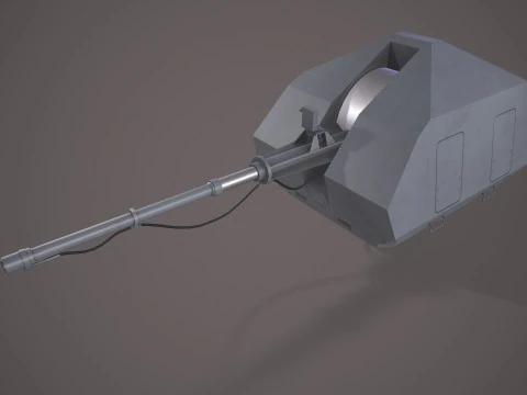 War Ship Cannon A-190-1 3D Model