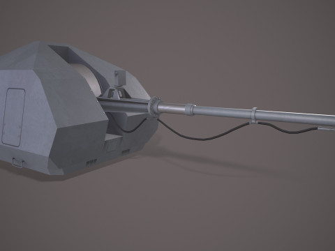 War Ship Cannon A-190-1 3D Modell