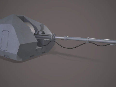 War Ship Cannon A-190-1 3D Model