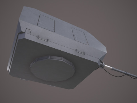 War Ship Cannon A-190-1 3D Modell