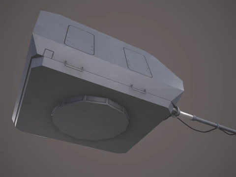 War Ship Cannon A-190-1 3D Model