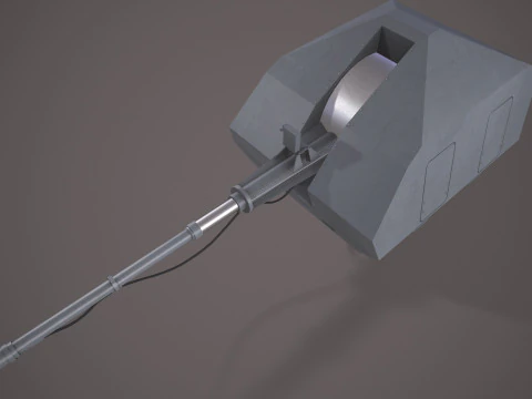 War Ship Cannon A-190-1 3D Model