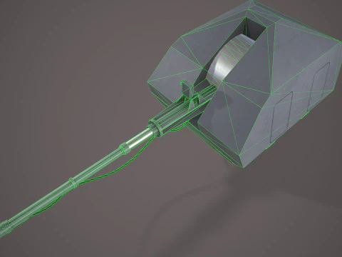 War Ship Cannon A-190-1 3D Model