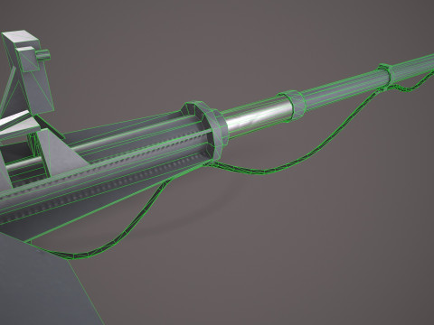 War Ship Cannon A-190-1 3D Modell