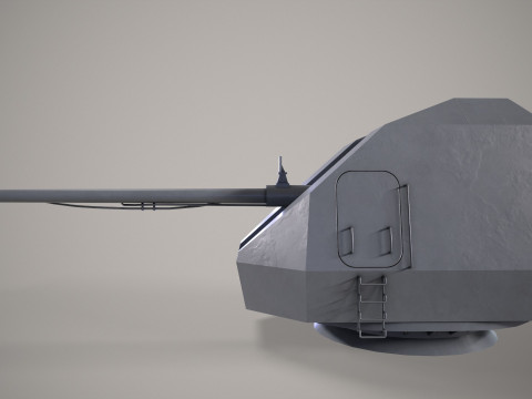 War Ship Cannon A-192M Model 3D